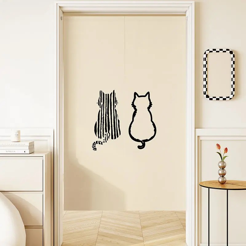 VIKAMA Minimal Line Cat Noren  - Commercial Printing Rates incelemesi ve fiyatı
